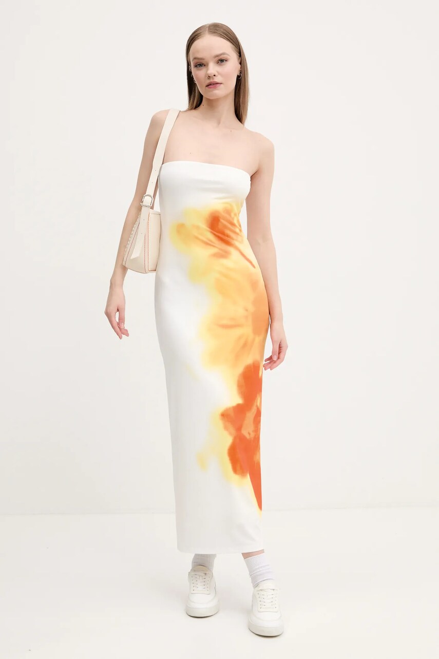 Сукня Desigual AMBERES колір білий maxi облягаюча 25SWVK49