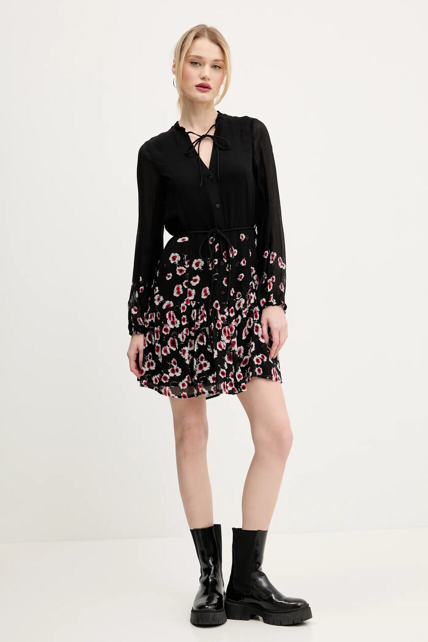 Сукня Desigual BASILEA колір чорний mini розкльошена 25SWVW31