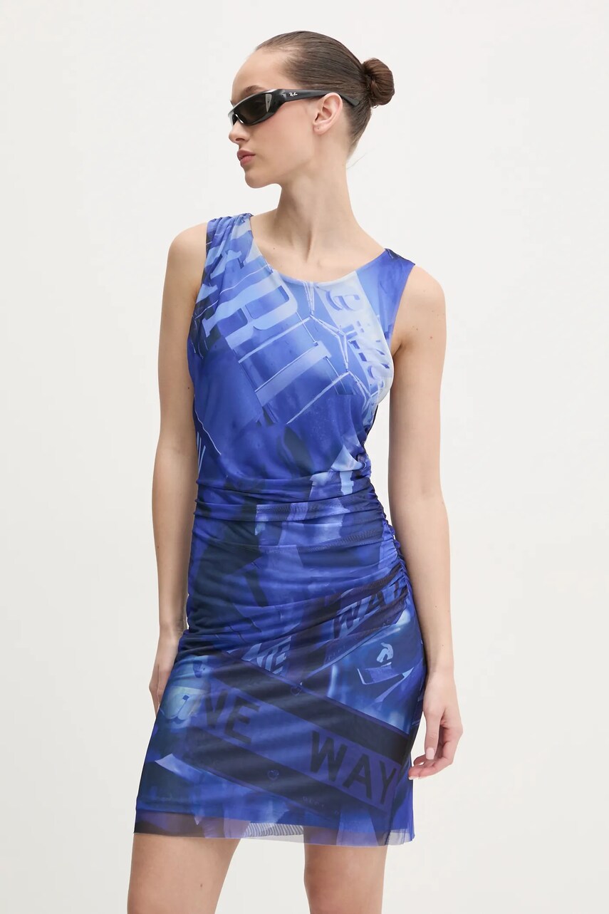 Сукня Desigual BRATISLAVA колір фіолетовий mini облягаюча 25SWVK47