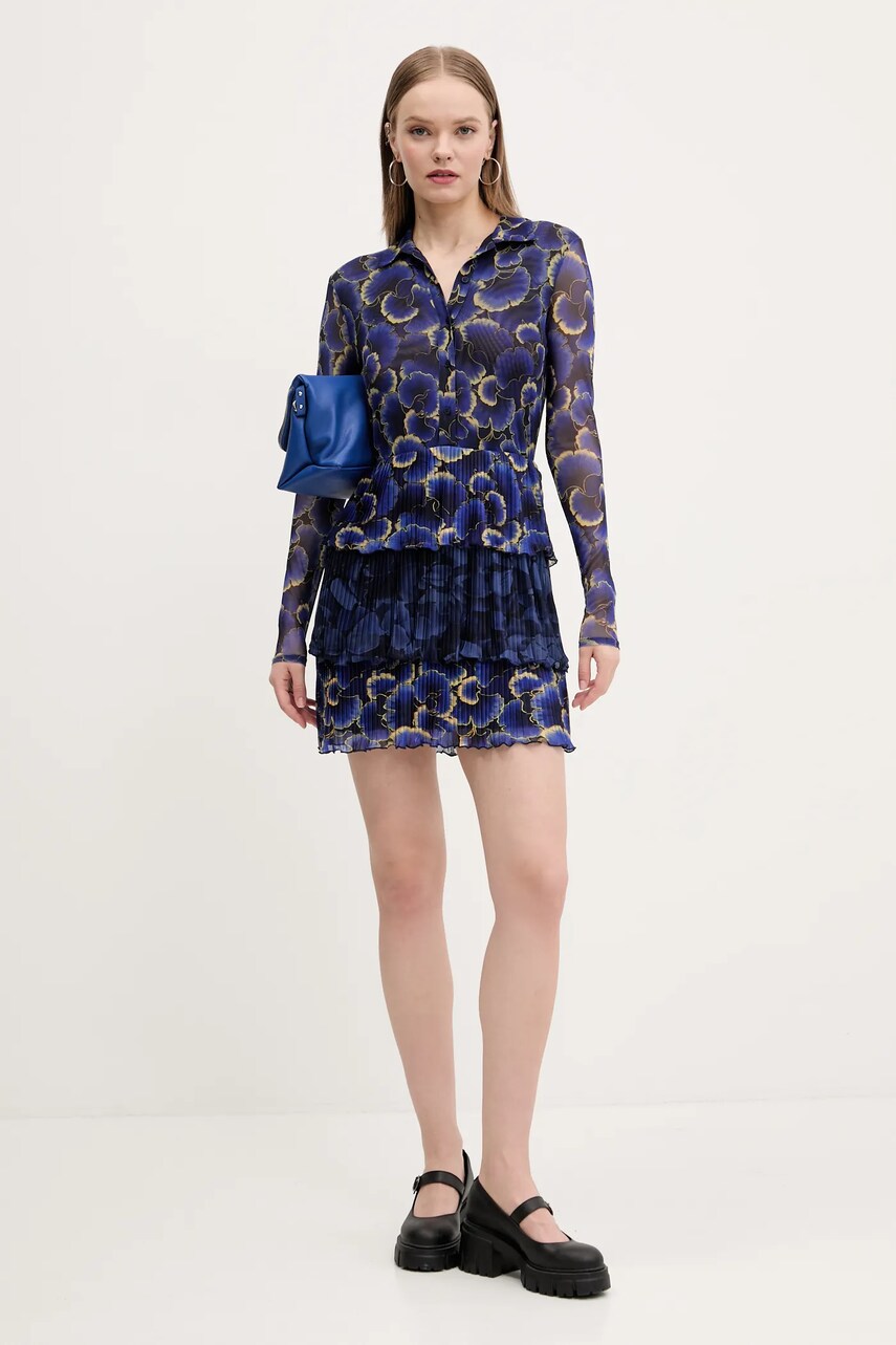 Сукня Desigual CELLS LACROIX колір синій mini розкльошена 25SWVK29