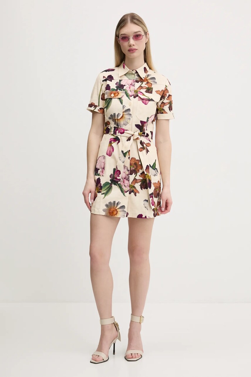 Сукня Desigual MONICAWHITE колір бежевий mini пряма 25SWVW13