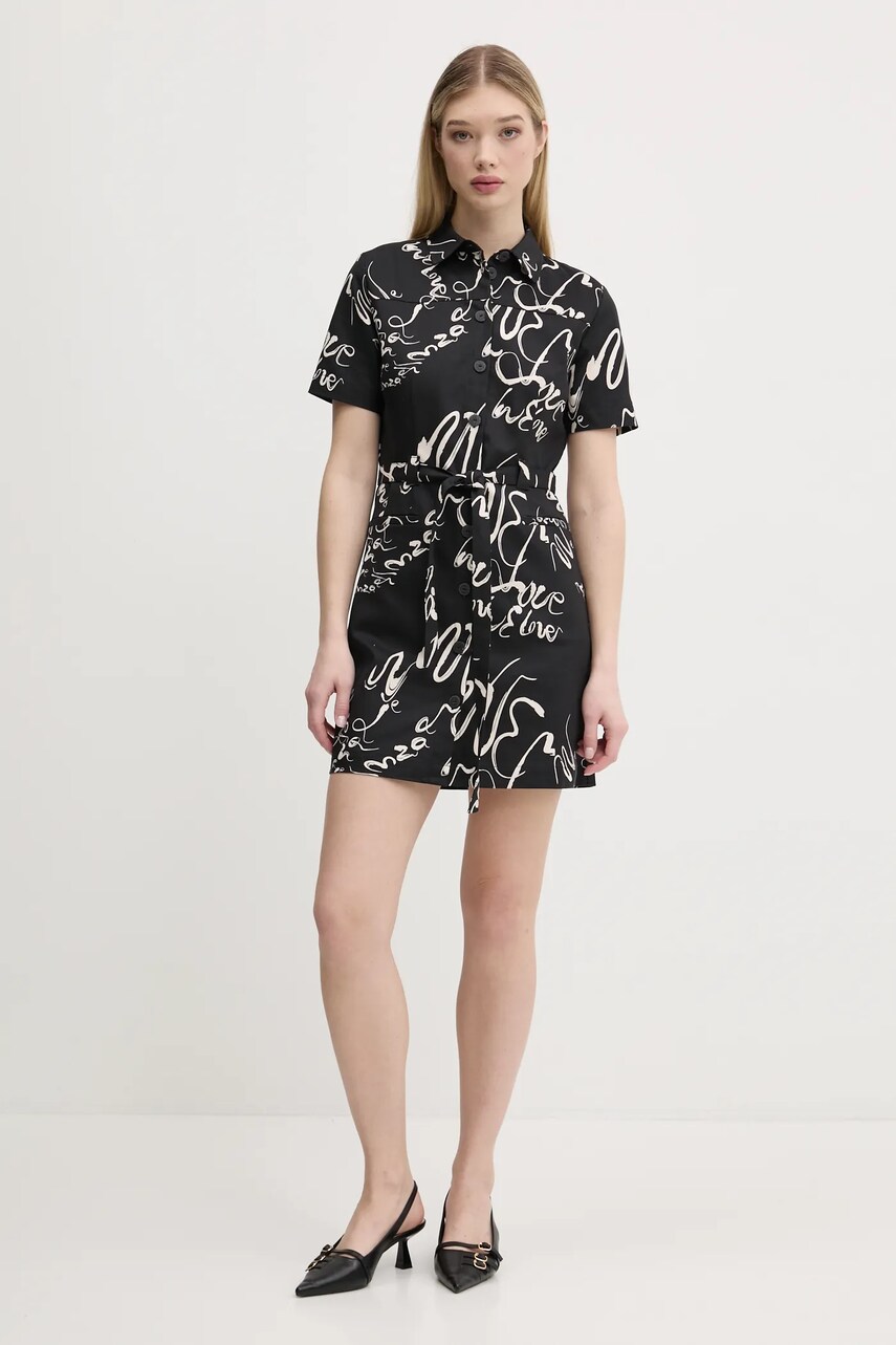 Сукня Desigual RODAS колір чорний mini пряма 25SWVW38