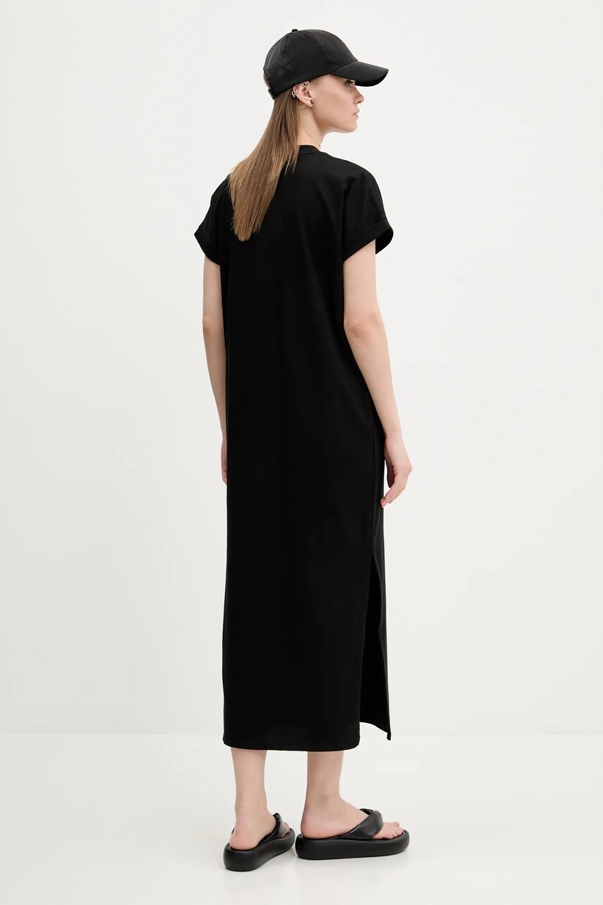 Бавовняна сукня Hugo Blue колір чорний maxi oversize 50540389
