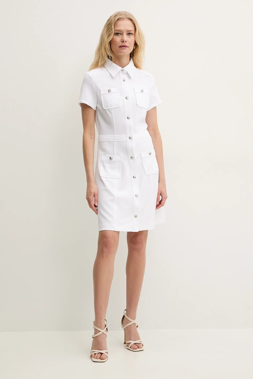 Сукня Guess ELORA колір білий mini розкльошена W5GK70 KCBO2