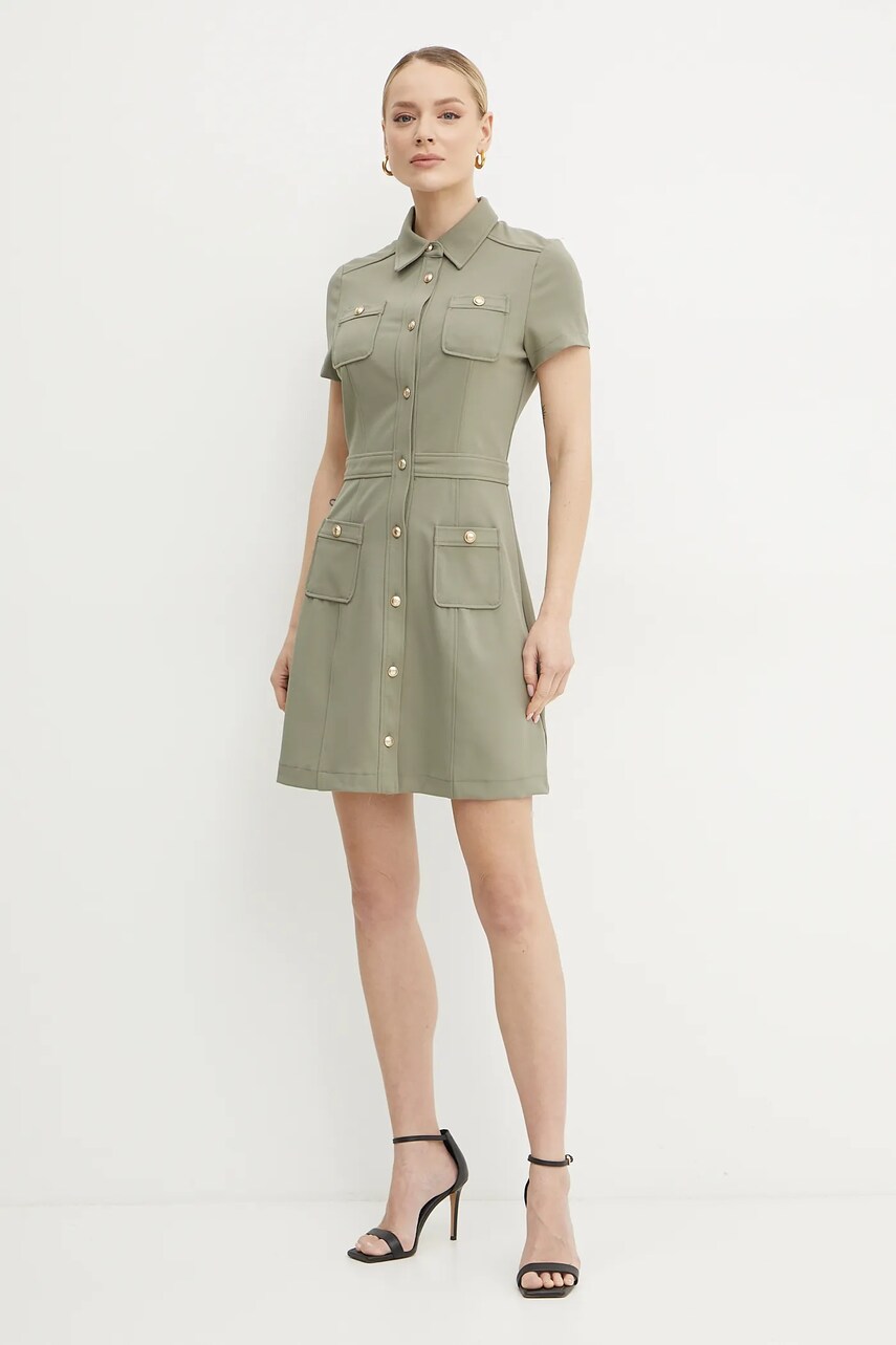 Сукня Guess ELORA колір зелений mini розкльошена W5GK70 KCBO2