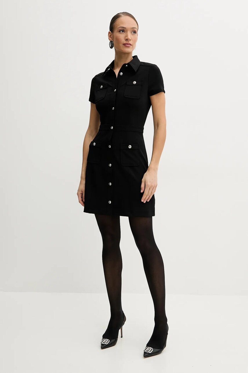 Сукня Guess ELORA колір чорний mini розкльошена W5GK70 KCBO2