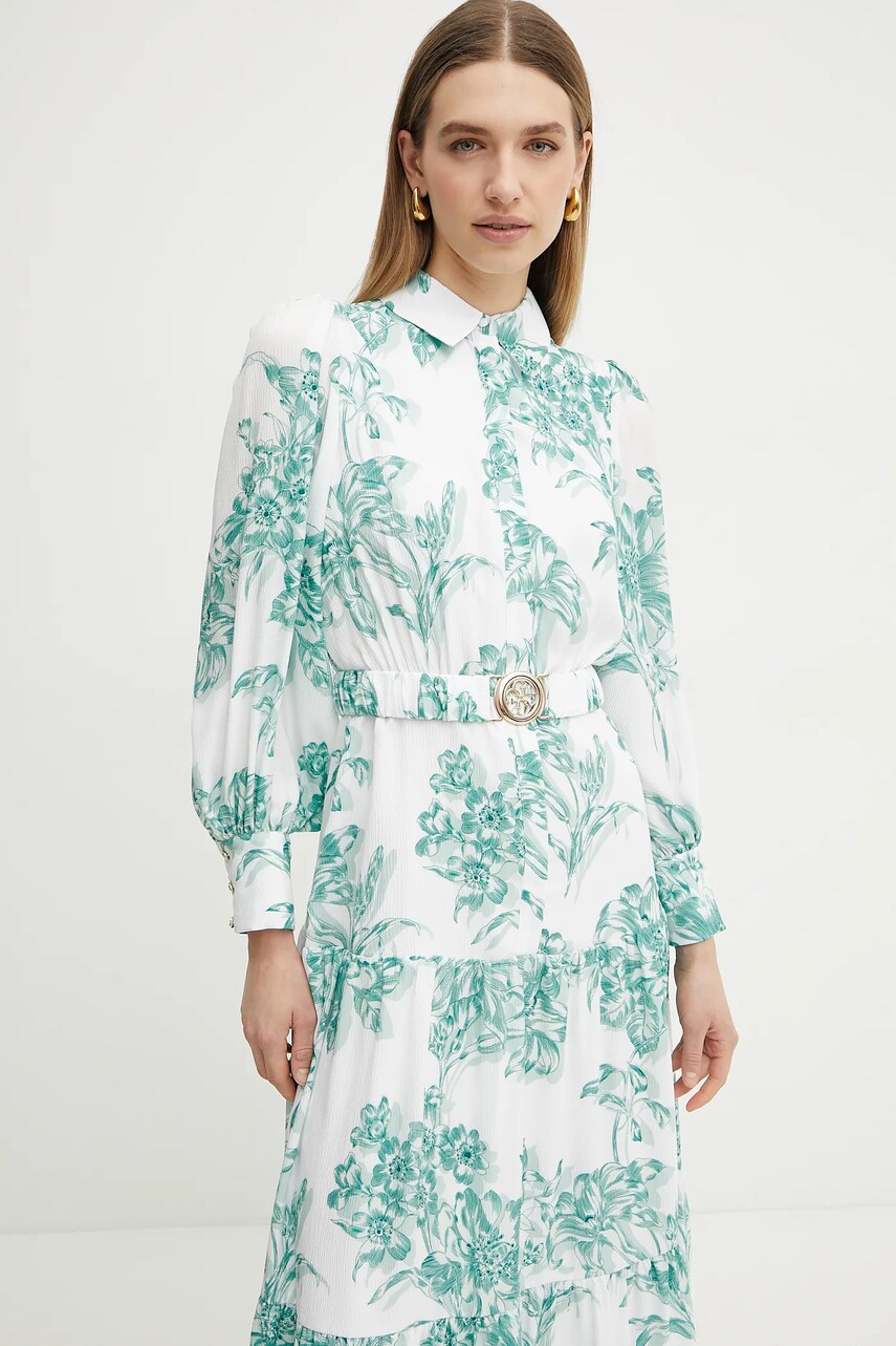 Сукня Guess MARIE колір білий maxi розкльошена W5PK1C WHHC0