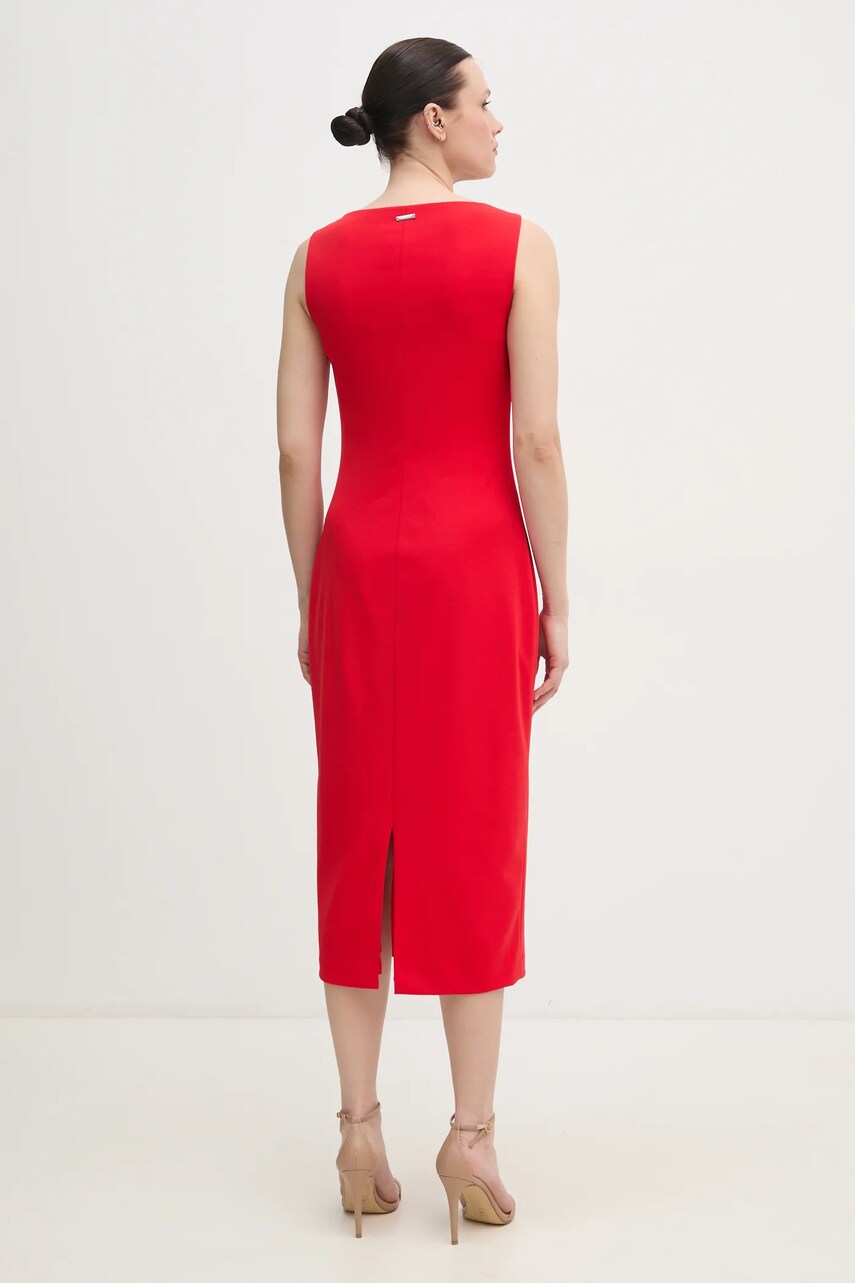 Сукня Calvin Klein колір червоний midi облягаюча K20K208140