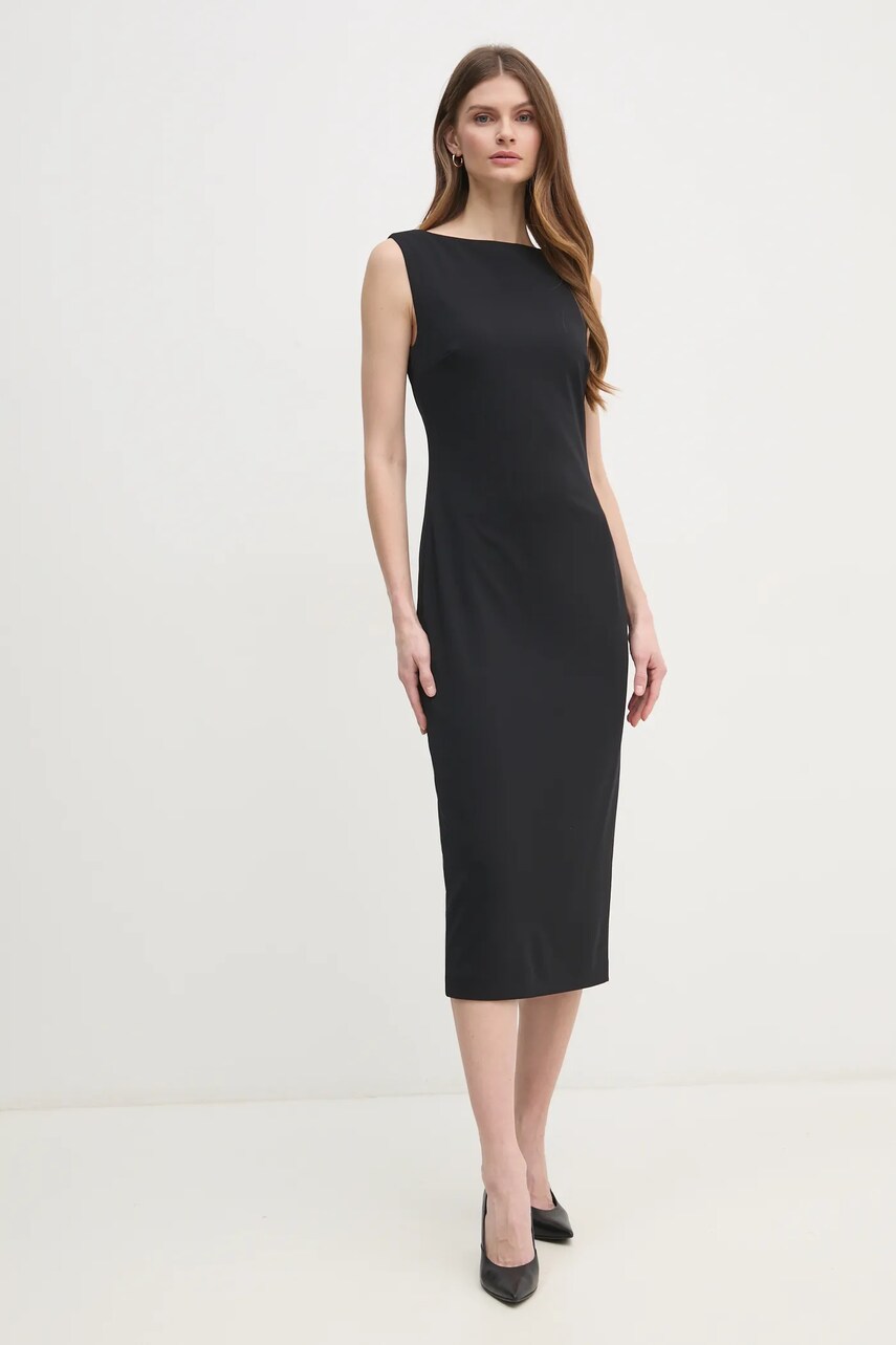 Сукня Calvin Klein колір чорний midi облягаюча K20K208140