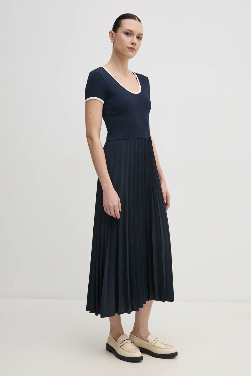 Сукня Tommy Hilfiger колір синій midi розкльошена WW0WW44618