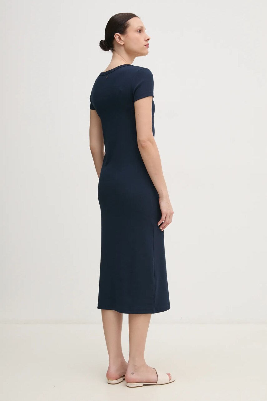 Сукня Tommy Hilfiger колір синій midi облягаюча WW0WW43864