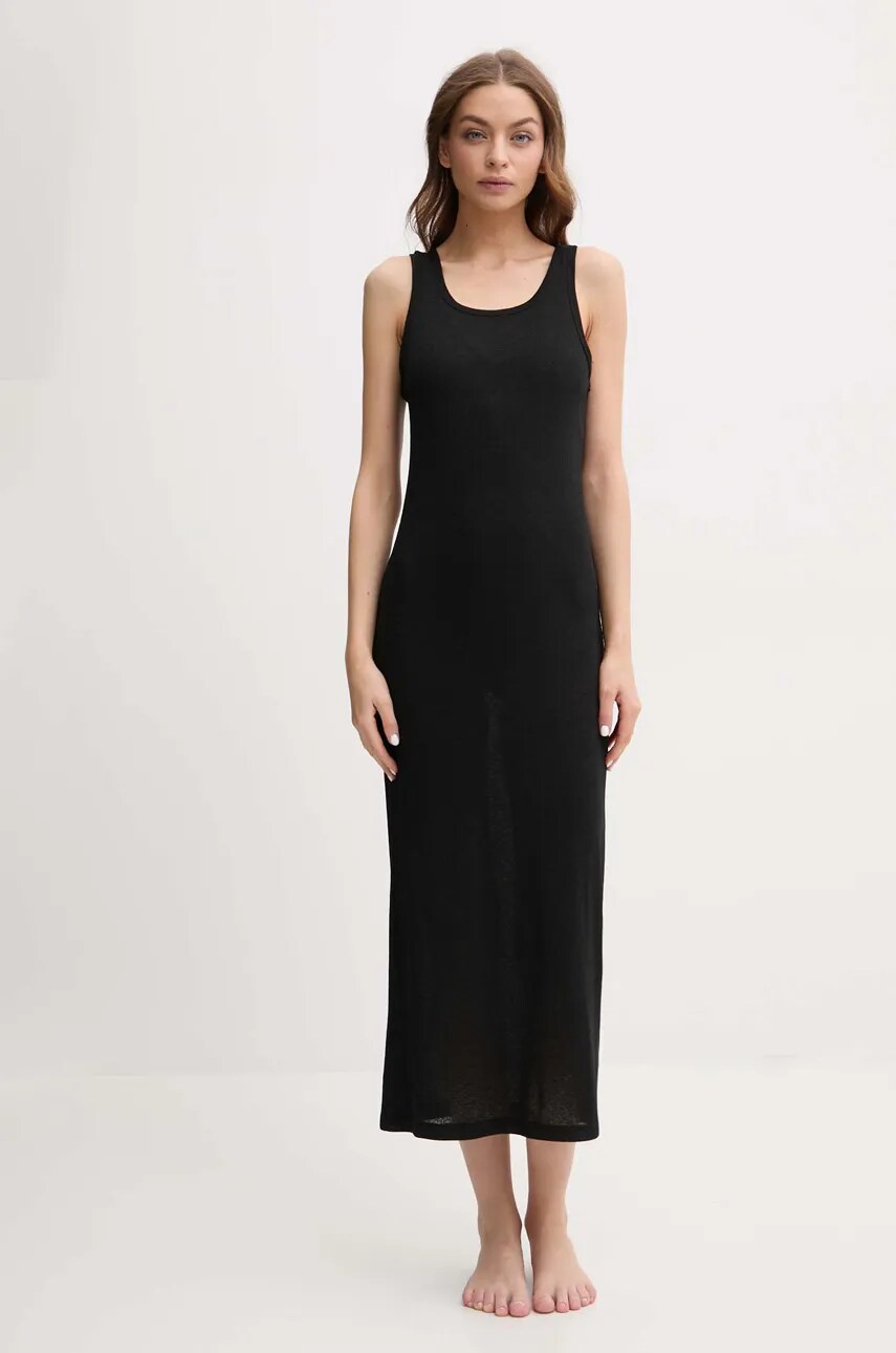 Сукня Calvin Klein колір чорний midi облягаюча KW0KW02821