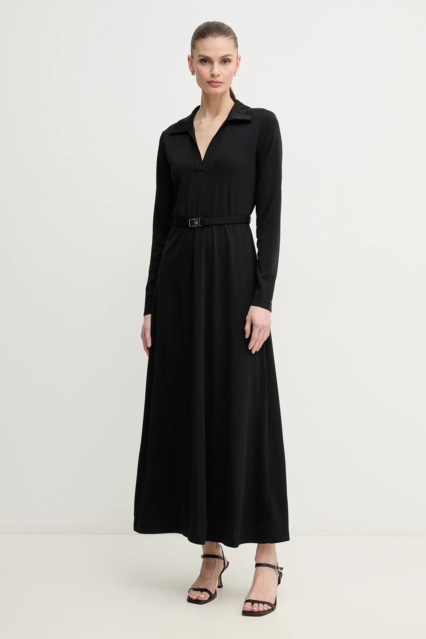 Сукня Dkny колір чорний midi розкльошена DD5J1H52