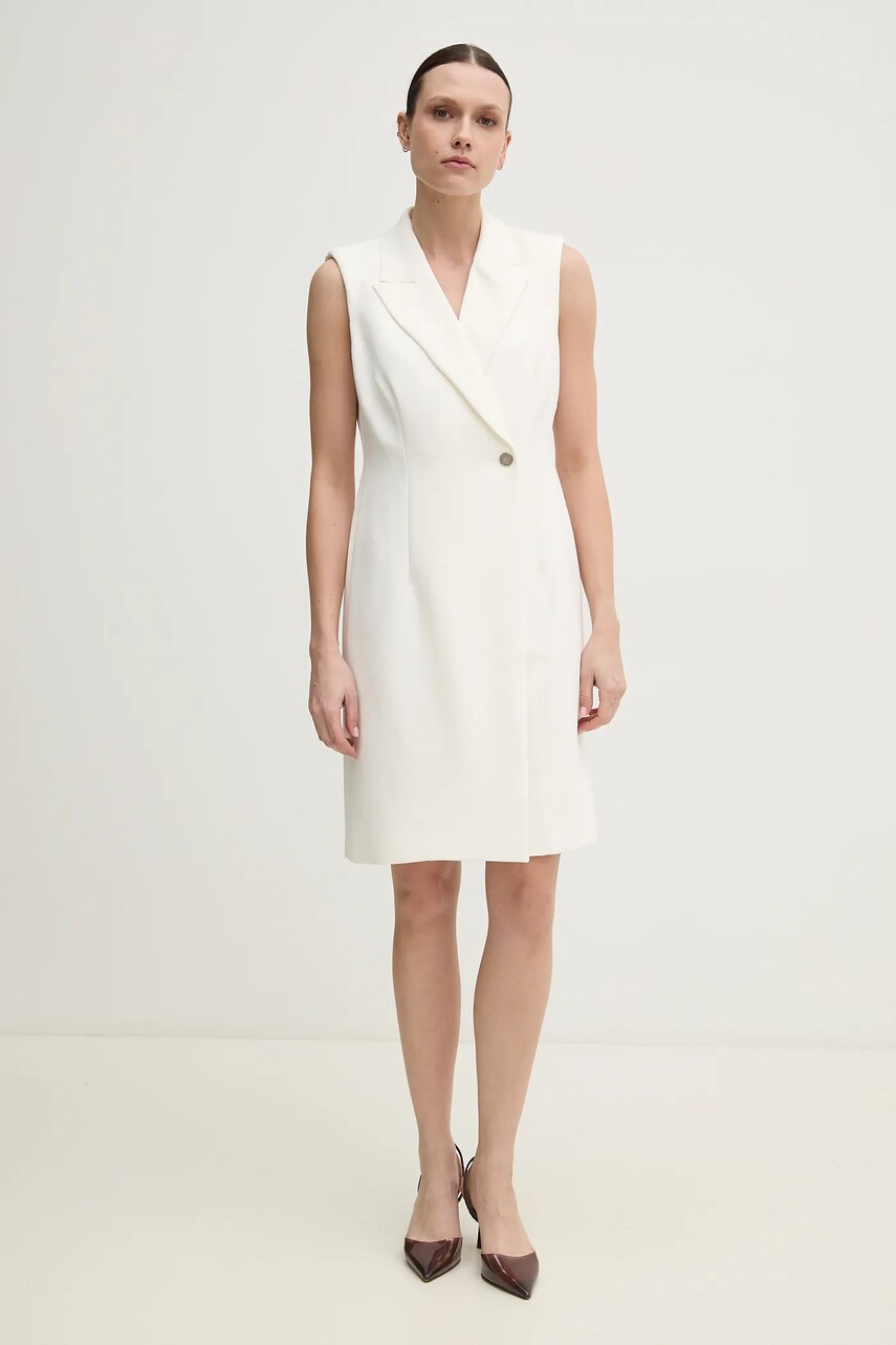 Сукня Dkny колір бежевий mini облягаюча DD5U1H66