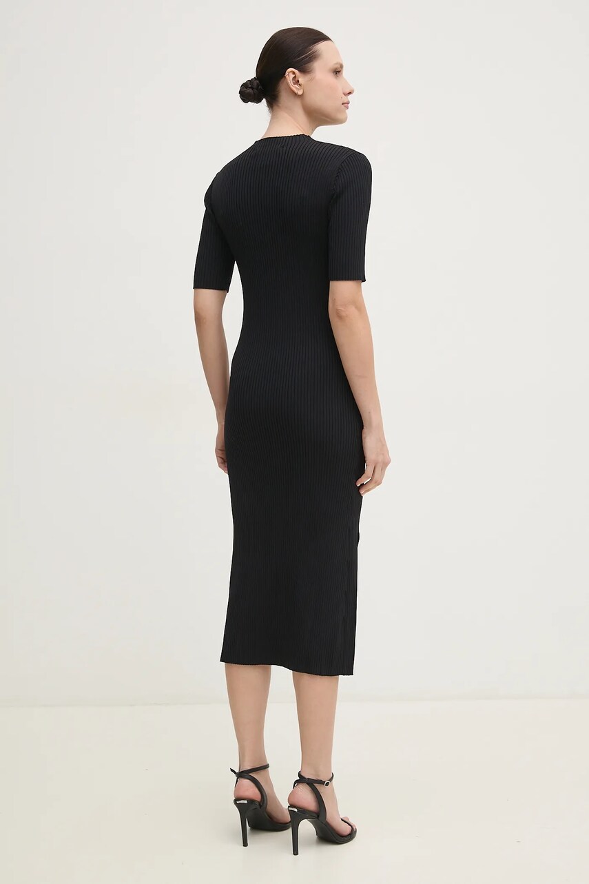 Сукня Dkny колір чорний midi облягаюча P5AUAU74
