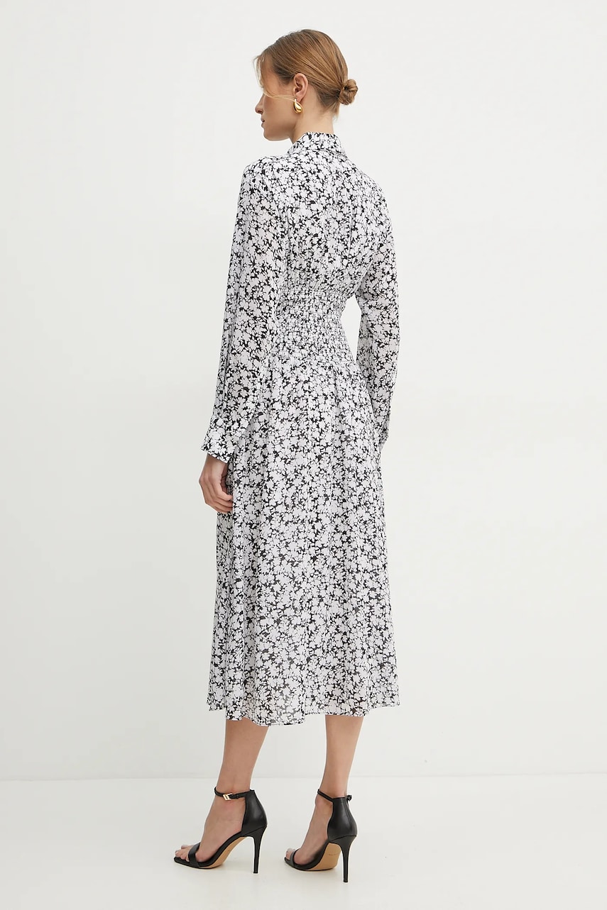 Сукня MICHAEL Michael Kors колір чорний midi розкльошена MS5830BGRX