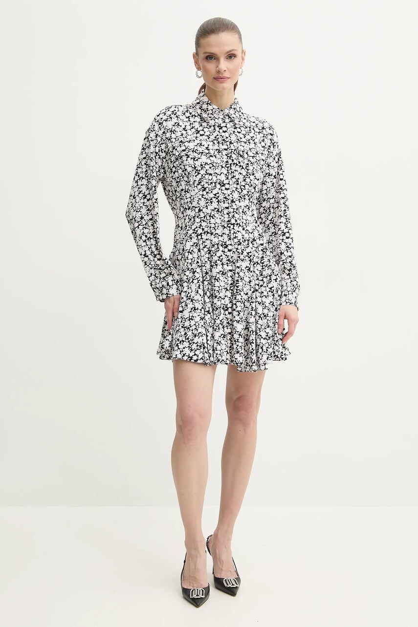 Сукня MICHAEL Michael Kors колір чорний mini розкльошена MS582QWGSA