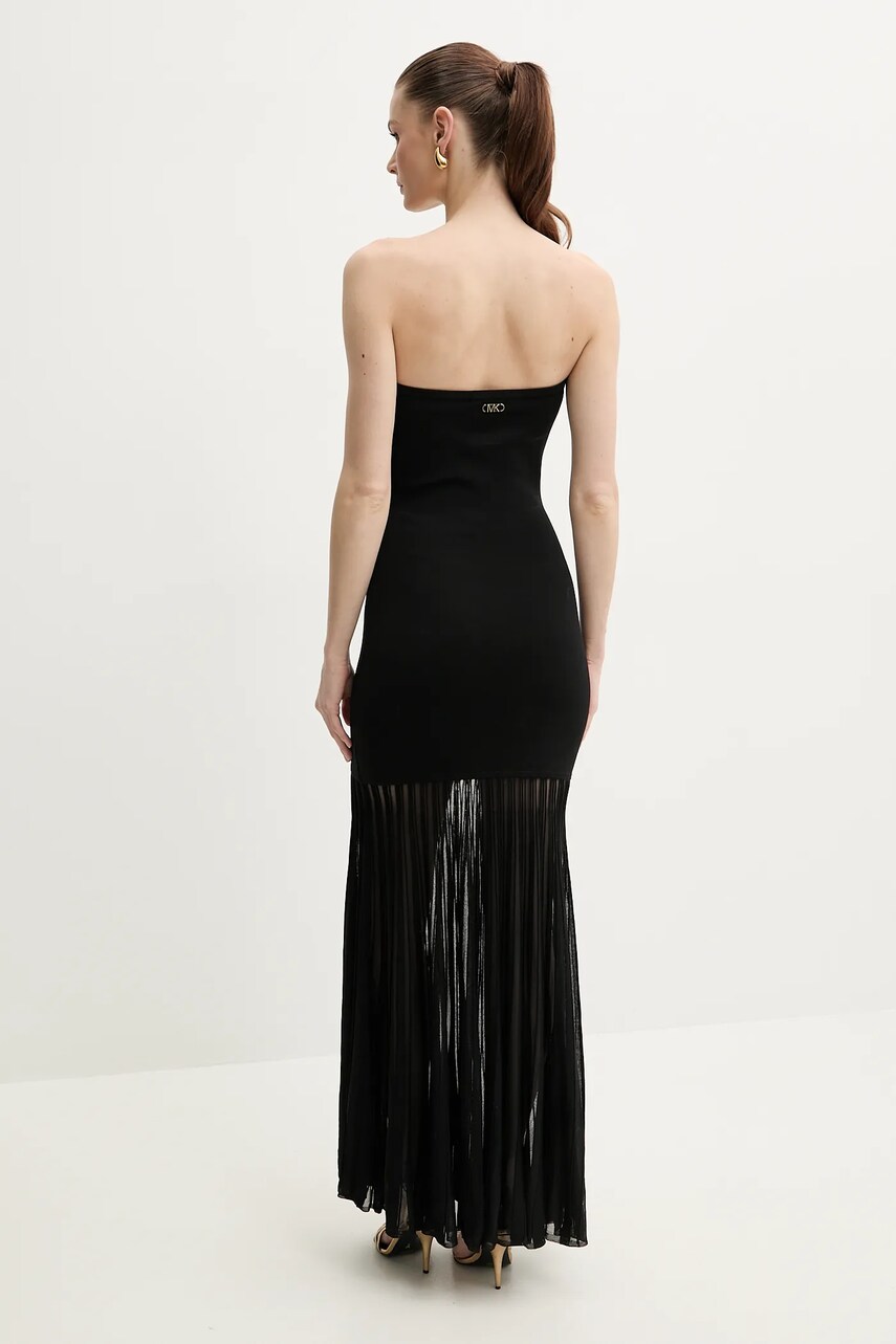Сукня MICHAEL Michael Kors колір чорний maxi розкльошена MS582X0BFD