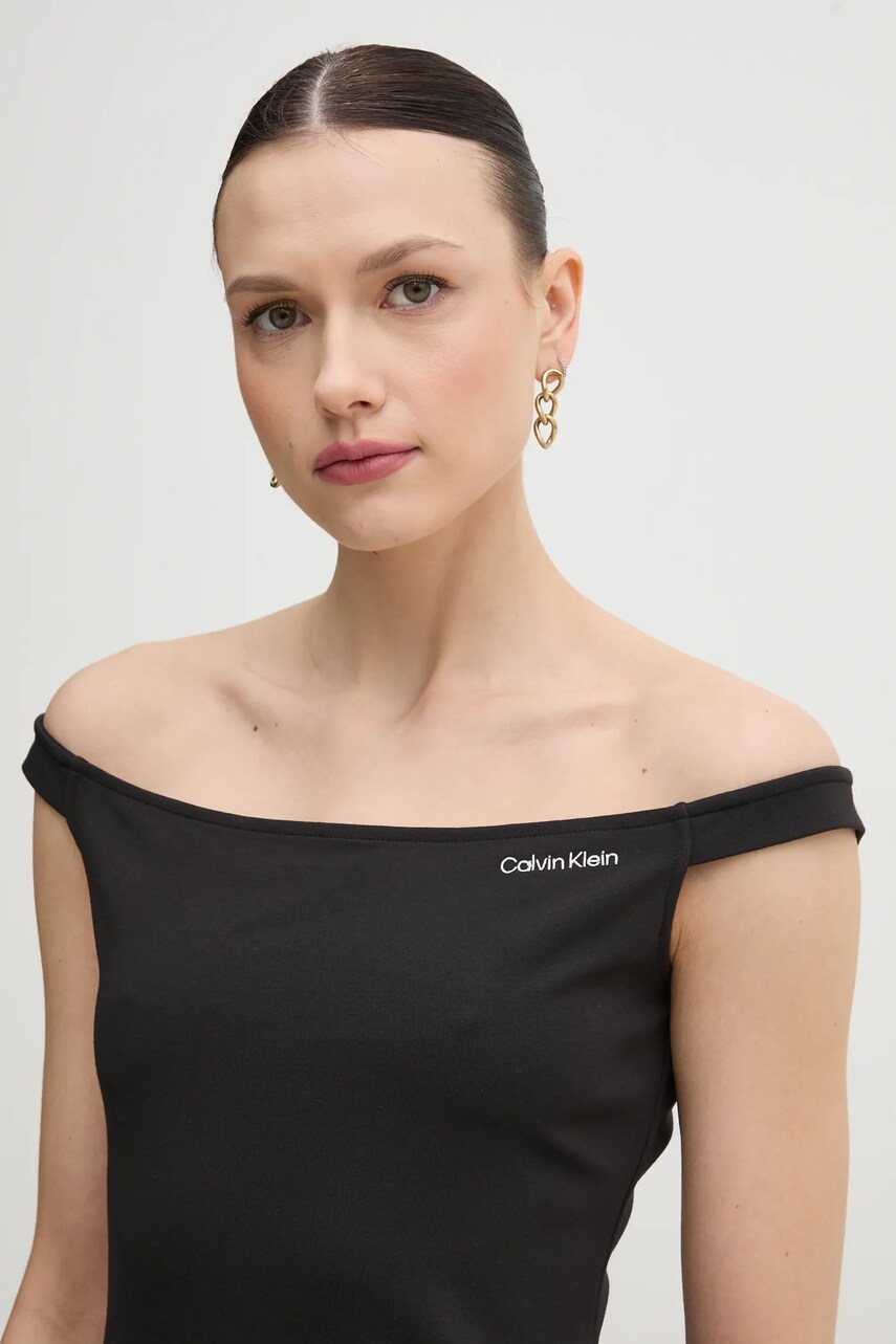 Сукня Calvin Klein Jeans колір чорний mini облягаюча J20J225541