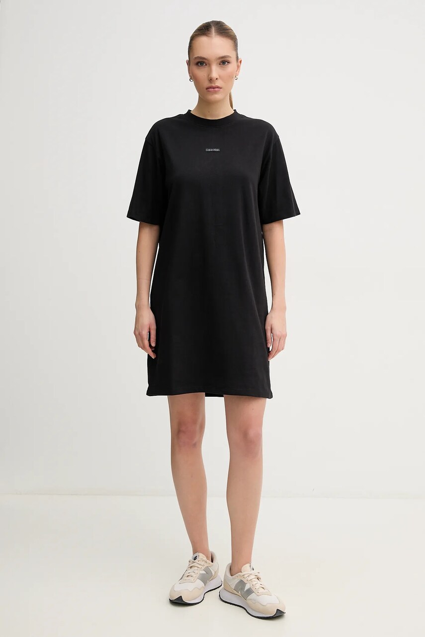 Бавовняна сукня Calvin Klein Jeans колір чорний mini oversize J20J225289