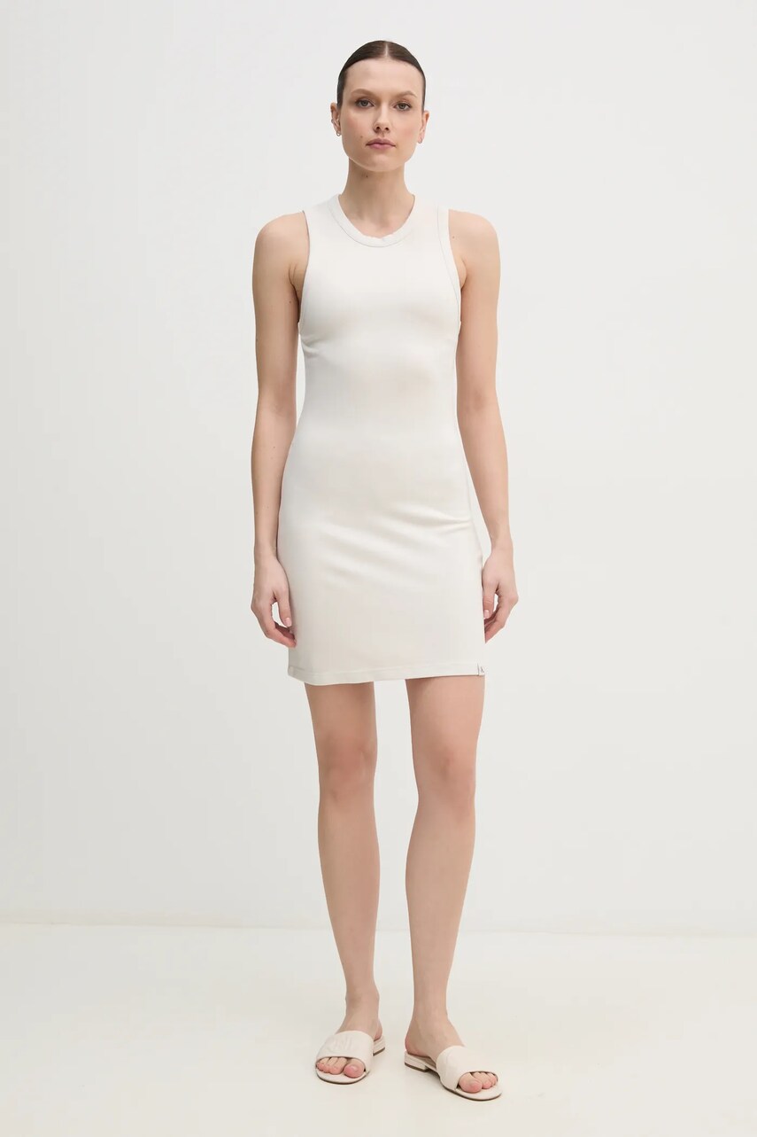 Сукня Calvin Klein Jeans колір бежевий mini облягаюча J20J225292