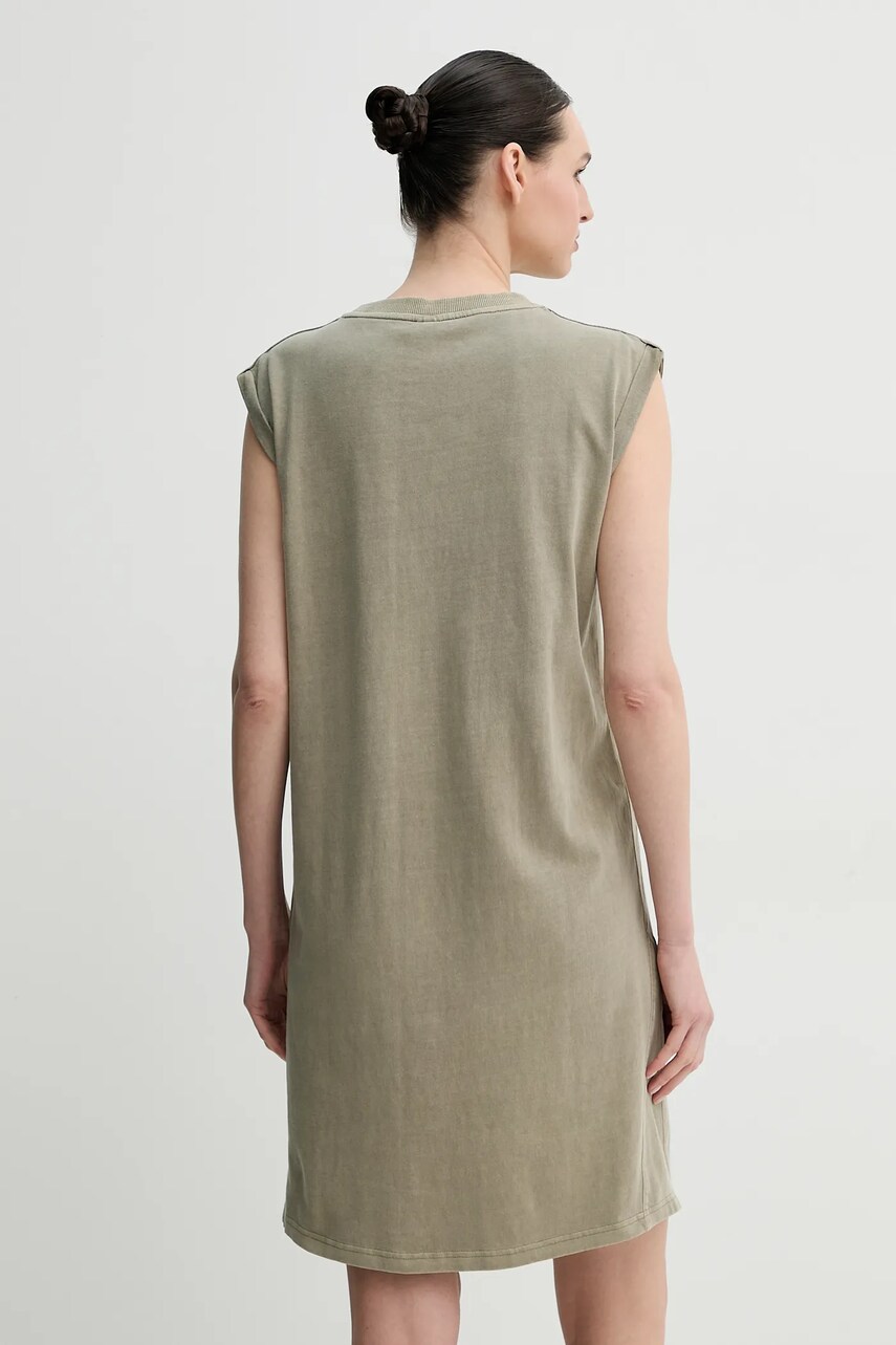 Бавовняна сукня G-Star Raw колір зелений mini пряма D26081-C756