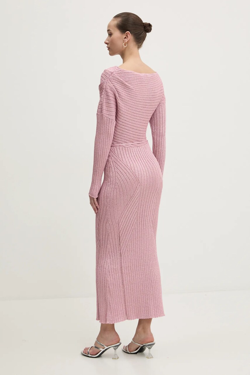Сукня Never Fully Dressed колір рожевий maxi облягаюча NFDKN605