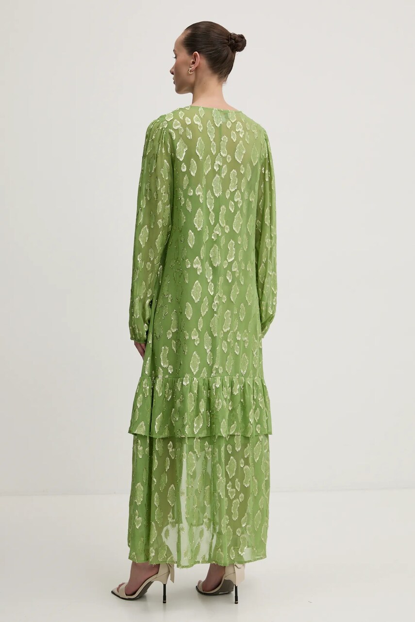 Сукня Never Fully Dressed колір зелений maxi розкльошена NFDDR1838