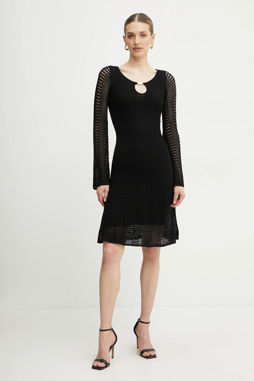 Сукня Marciano Guess EMMA колір чорний mini розкльошена 5GGK46 5869Z