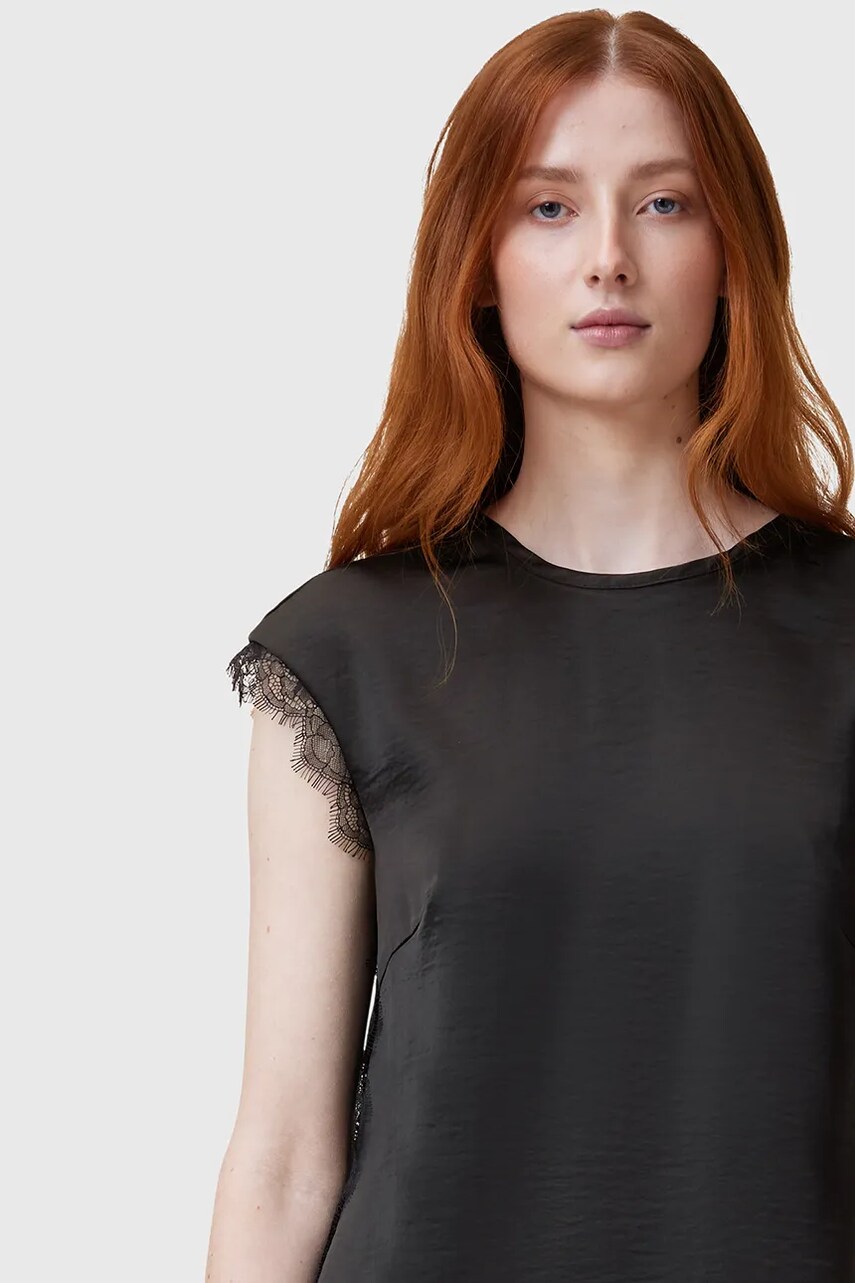 Сукня AllSaints LYRA колір чорний midi пряма W142DB
