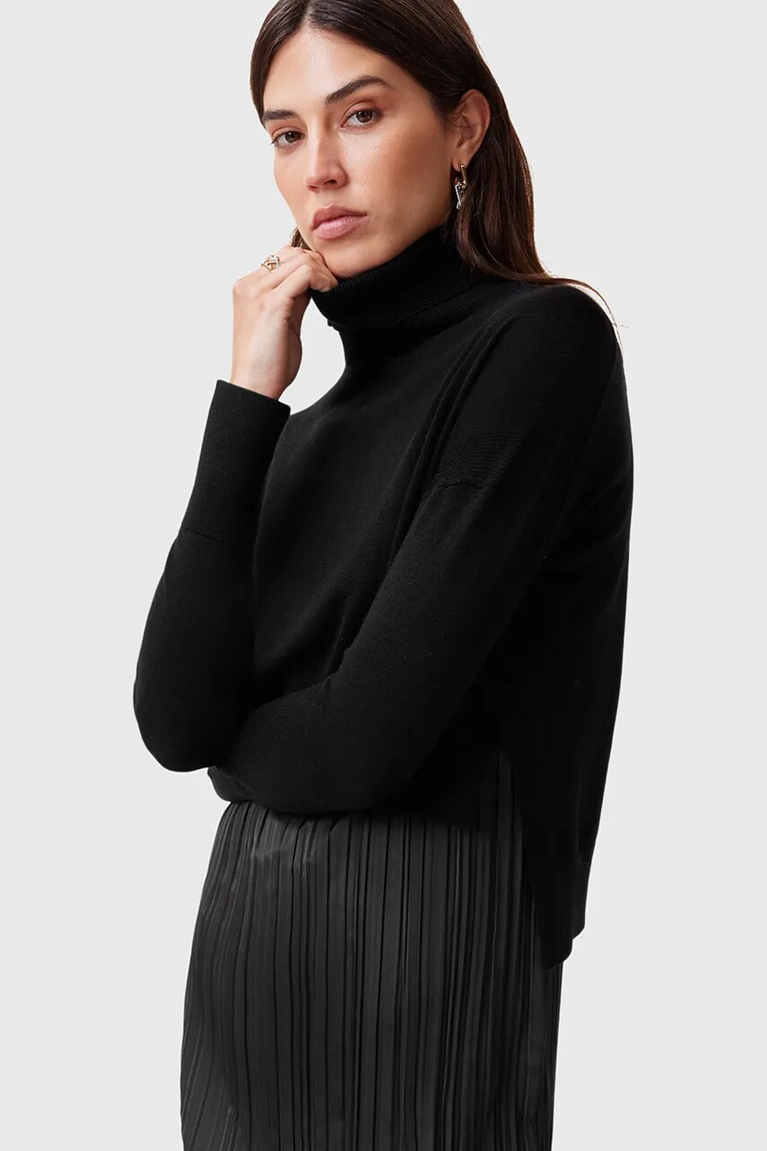 Сукня і светр AllSaints VITTORIA колір чорний midi пряма W030DC