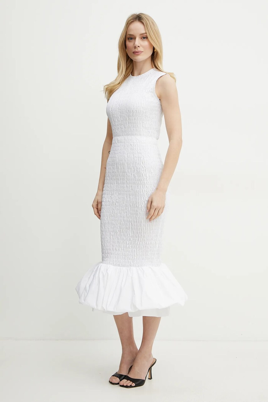 Сукня Patou колір білий midi облягаюча DR1770011
