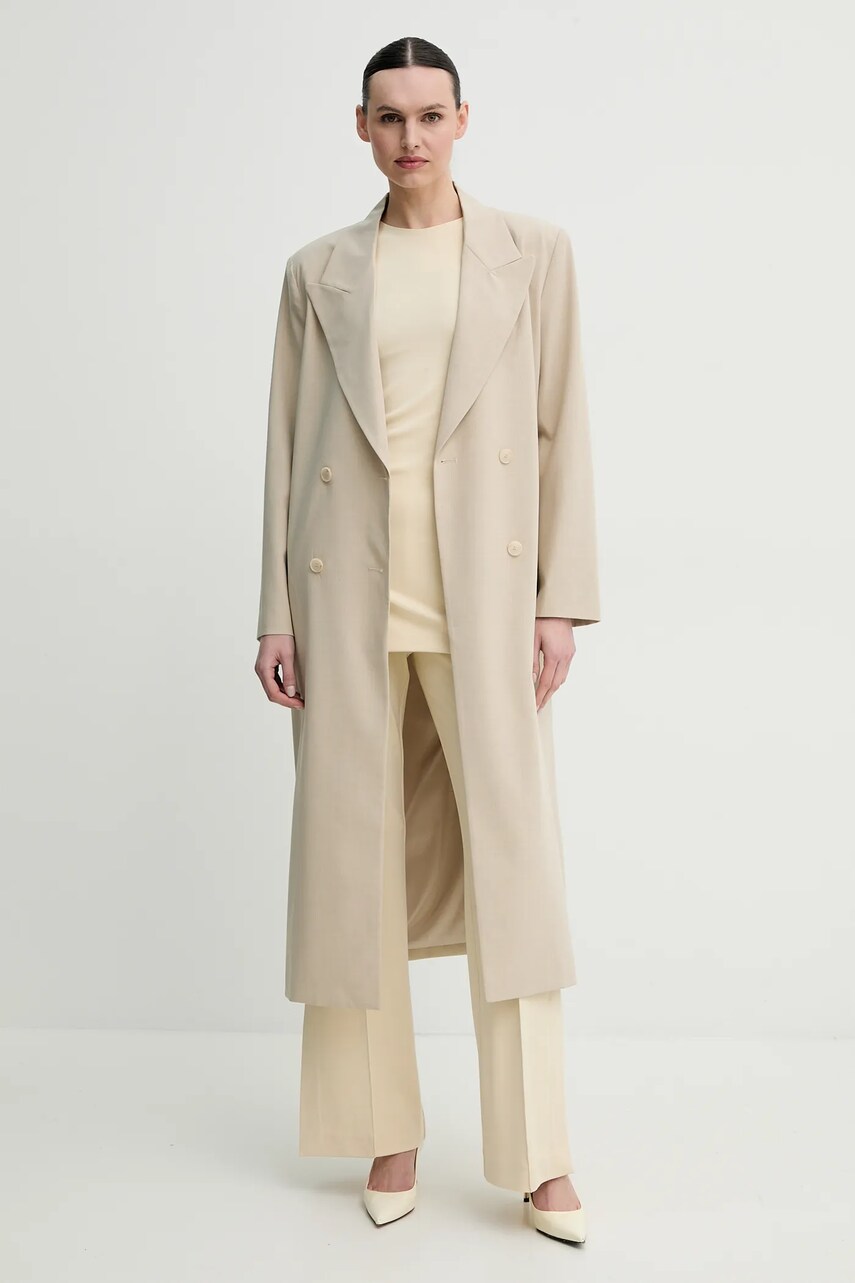 Пальто ISABELLE BLANCHE жіноче колір бежевий перехідне IS25SS-J062-T003
