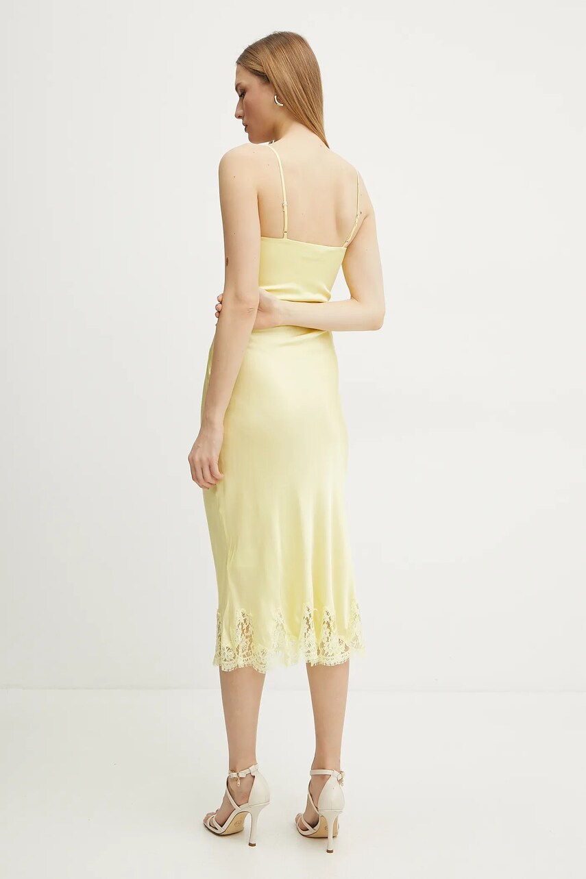 Сукня Ermanno Scervino колір жовтий maxi розкльошена 56TQ057EL1