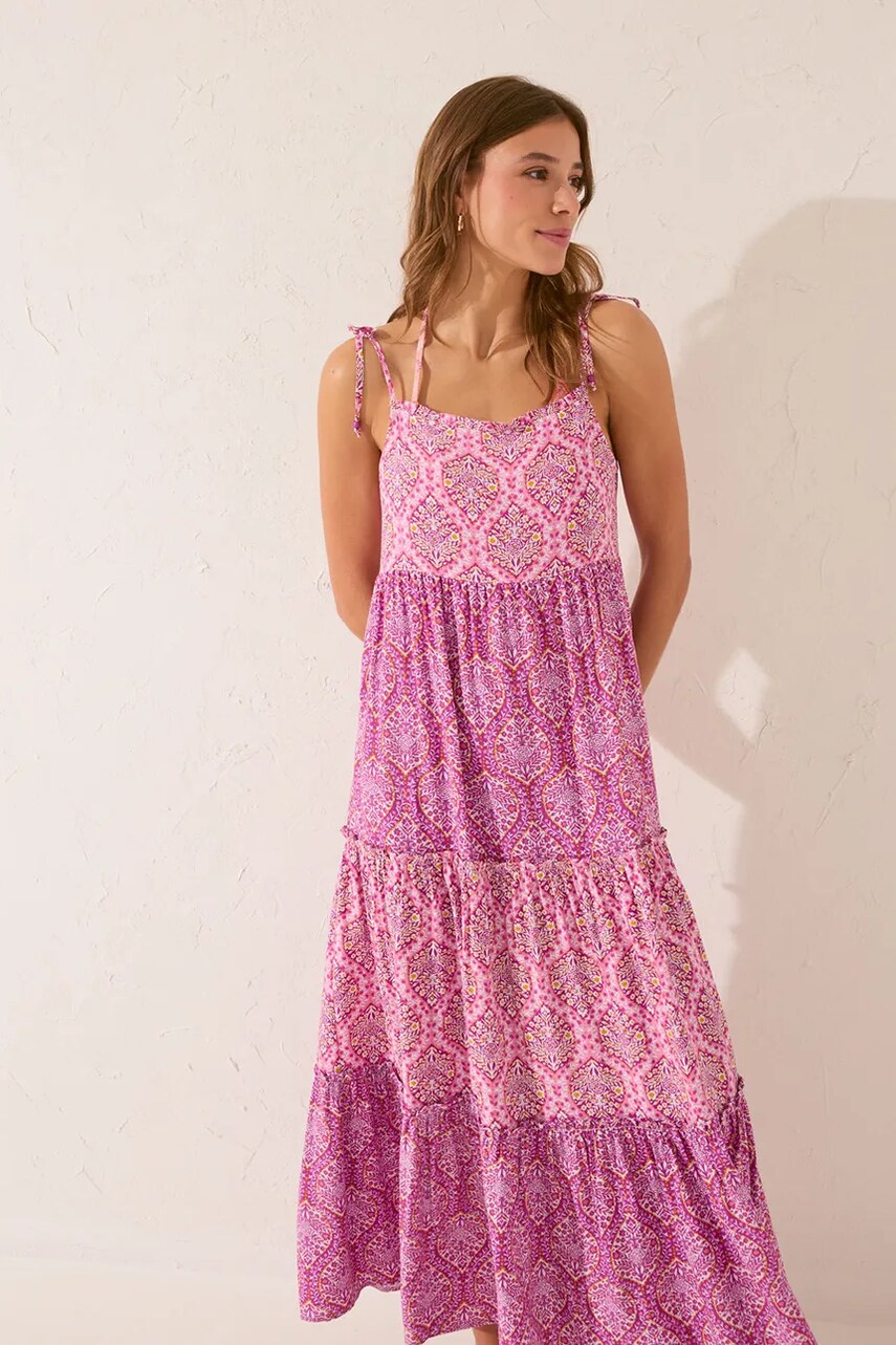 Сукня women'secret колір фіолетовий maxi розкльошена 5549913
