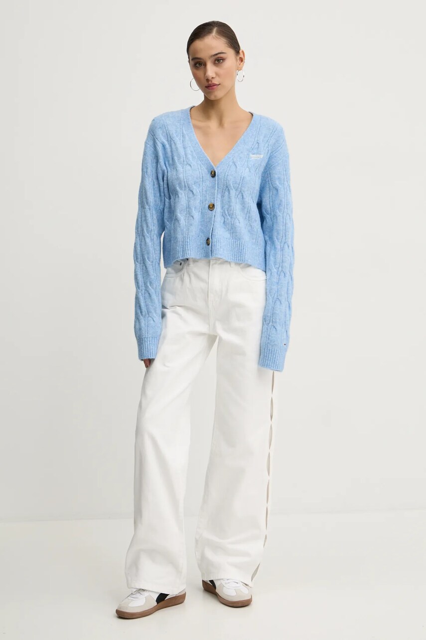 Кардиган з домішкою вовни Tommy Jeans DW0DW20447