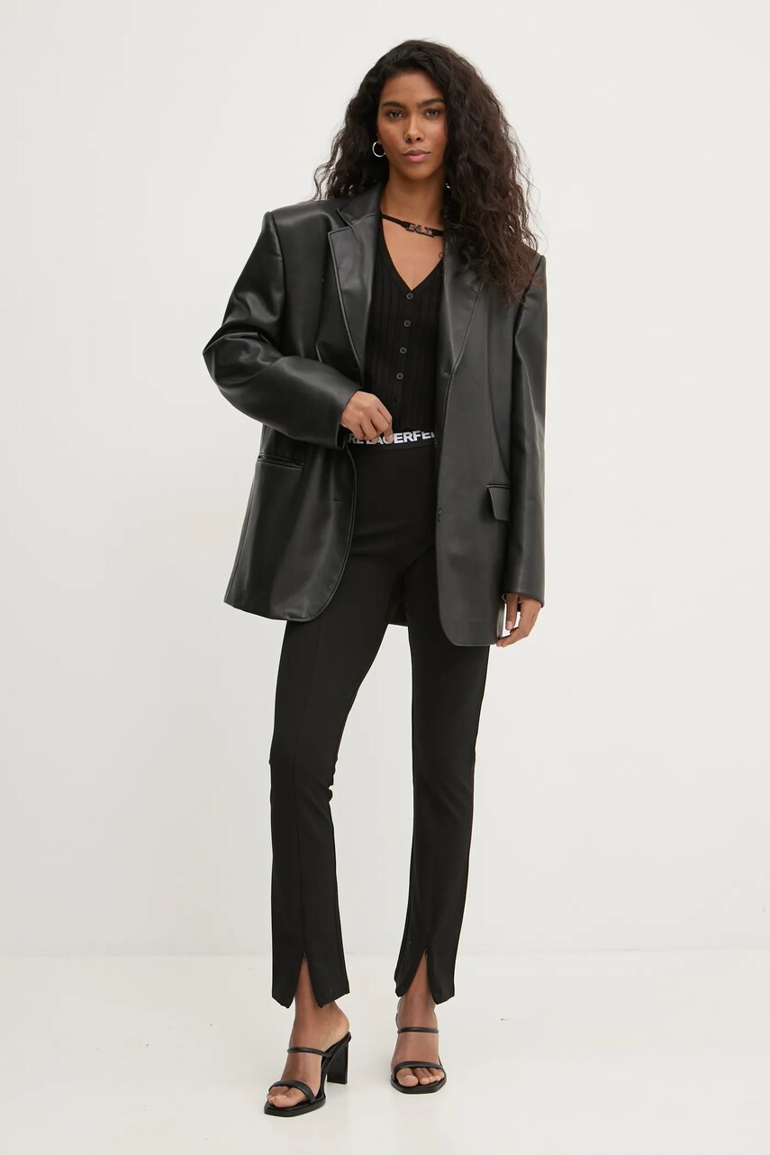 Джемпер Karl Lagerfeld Jeans жіночий колір чорний легкий A1W18027