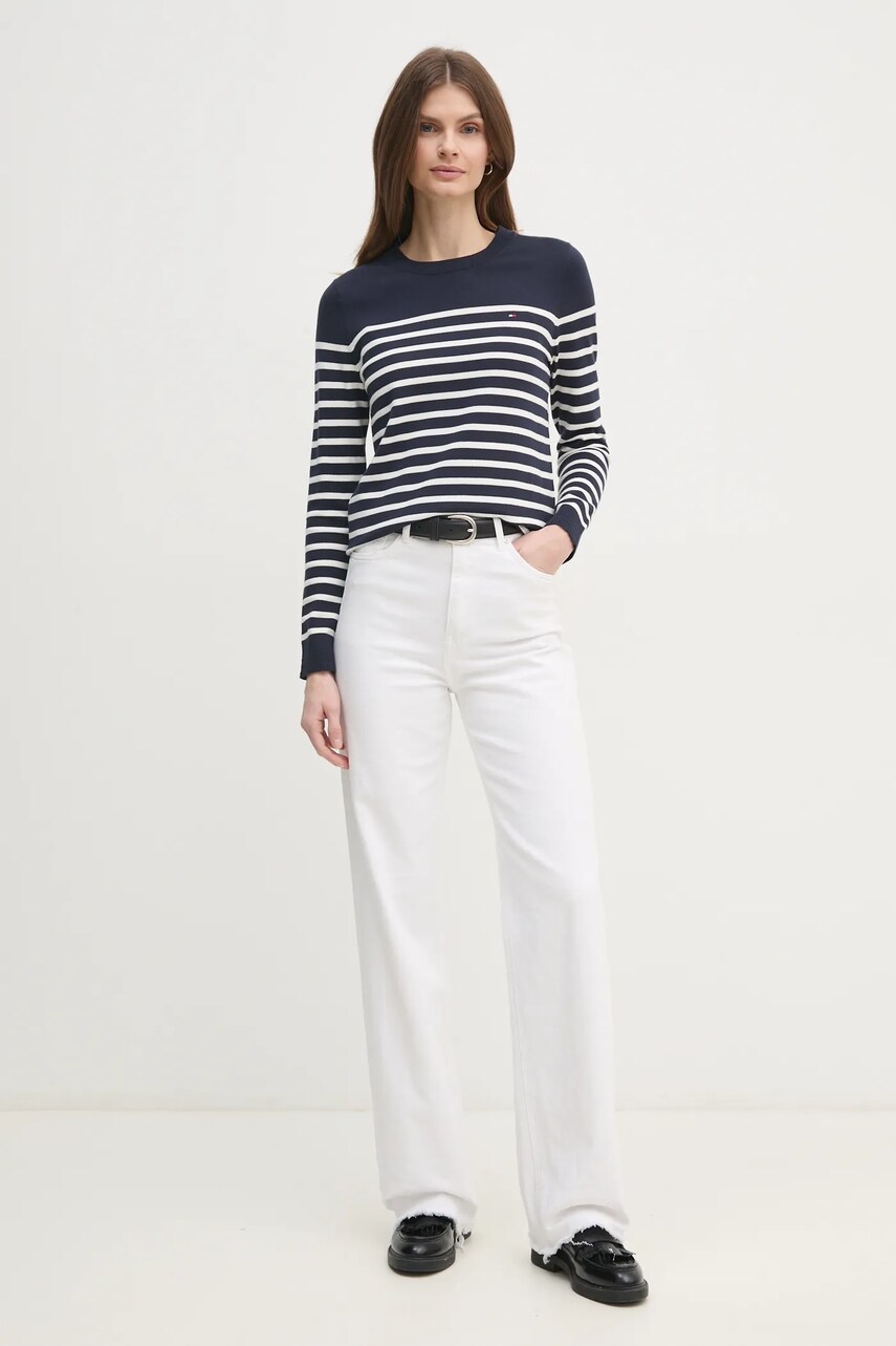 Светр Tommy Hilfiger жіночий колір синій легкий WW0WW44984