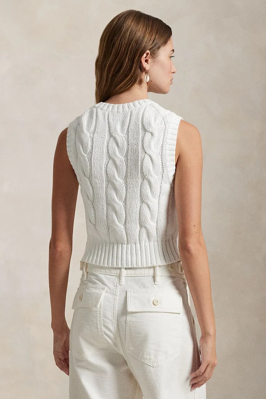 Бавовняний светр Polo Ralph Lauren колір білий  211959295