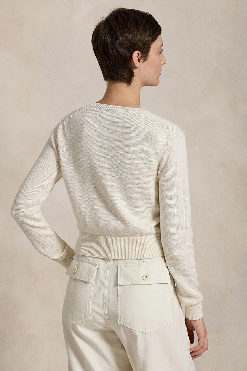 Бавовняний кардиган Polo Ralph Lauren жіночий колір білий 211959296