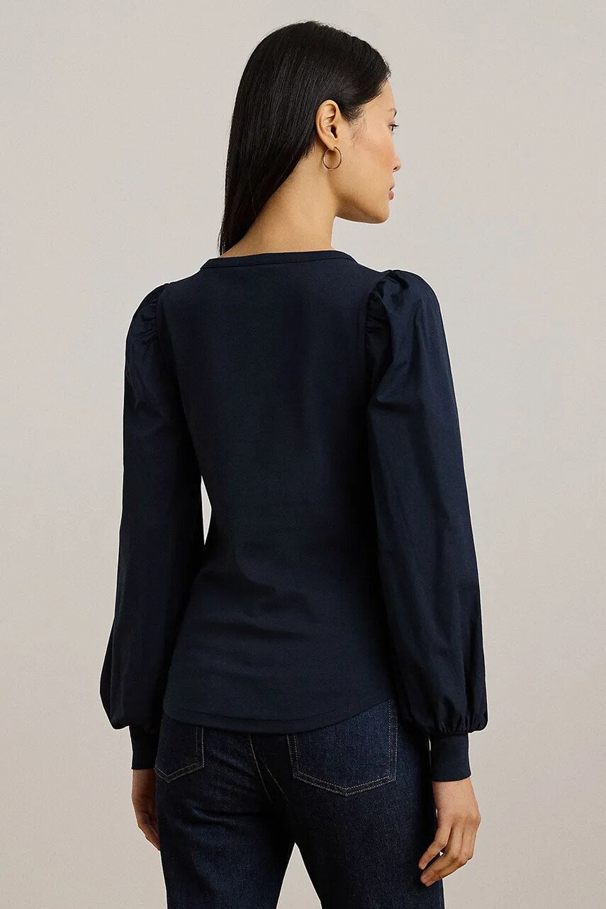 Бавовняний светр Lauren Ralph Lauren колір синій  200957596