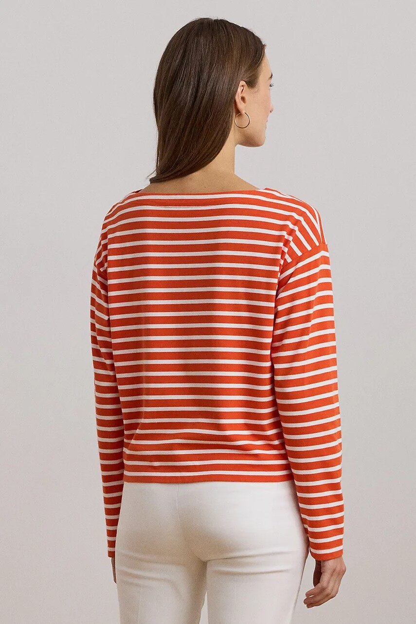 Бавовняний светр Lauren Ralph Lauren колір помаранчевий  200957604
