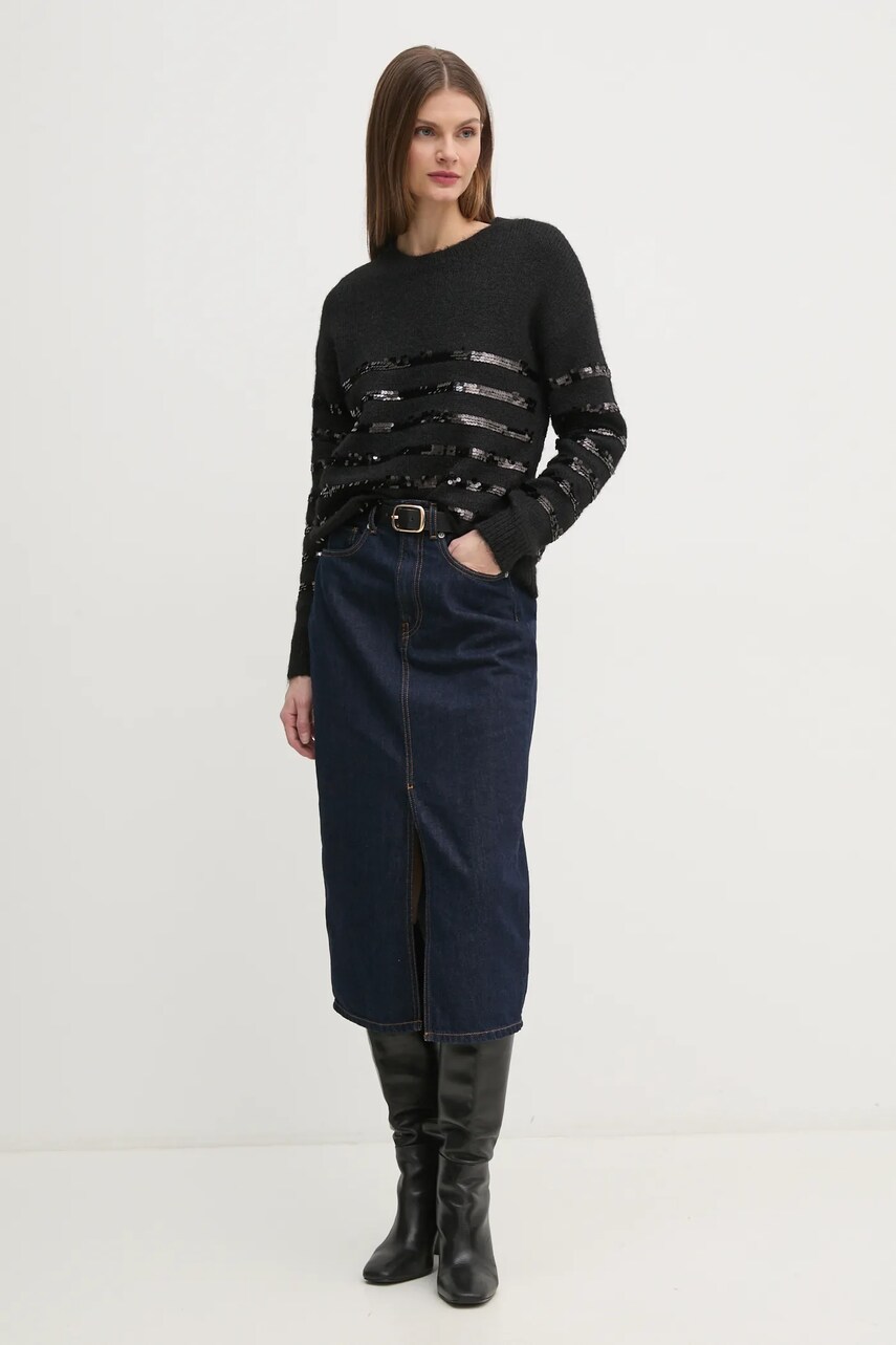 Светр Pepe Jeans NINA жіночий колір чорний легкий PL702242