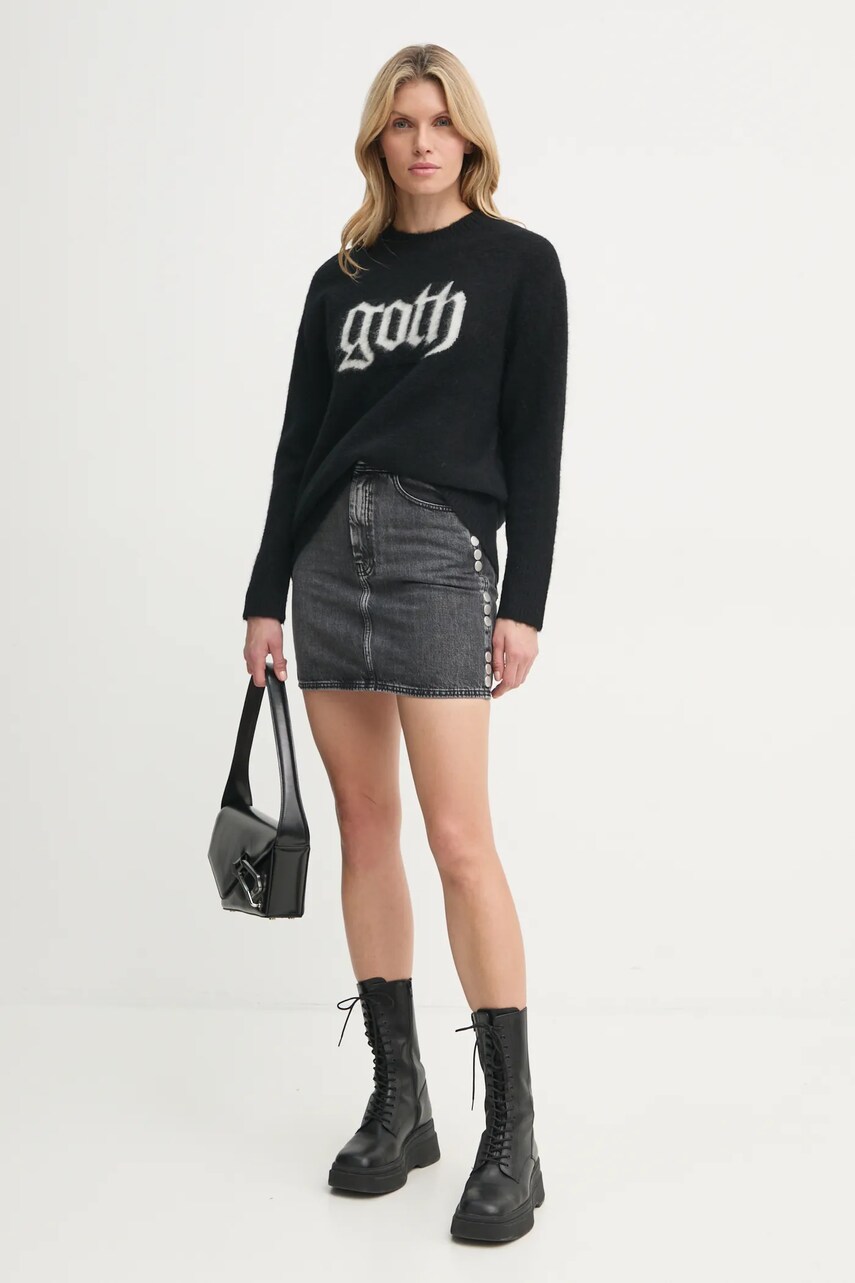 Вовняний светр AllSaints GOTH жіночий колір чорний  W079KB