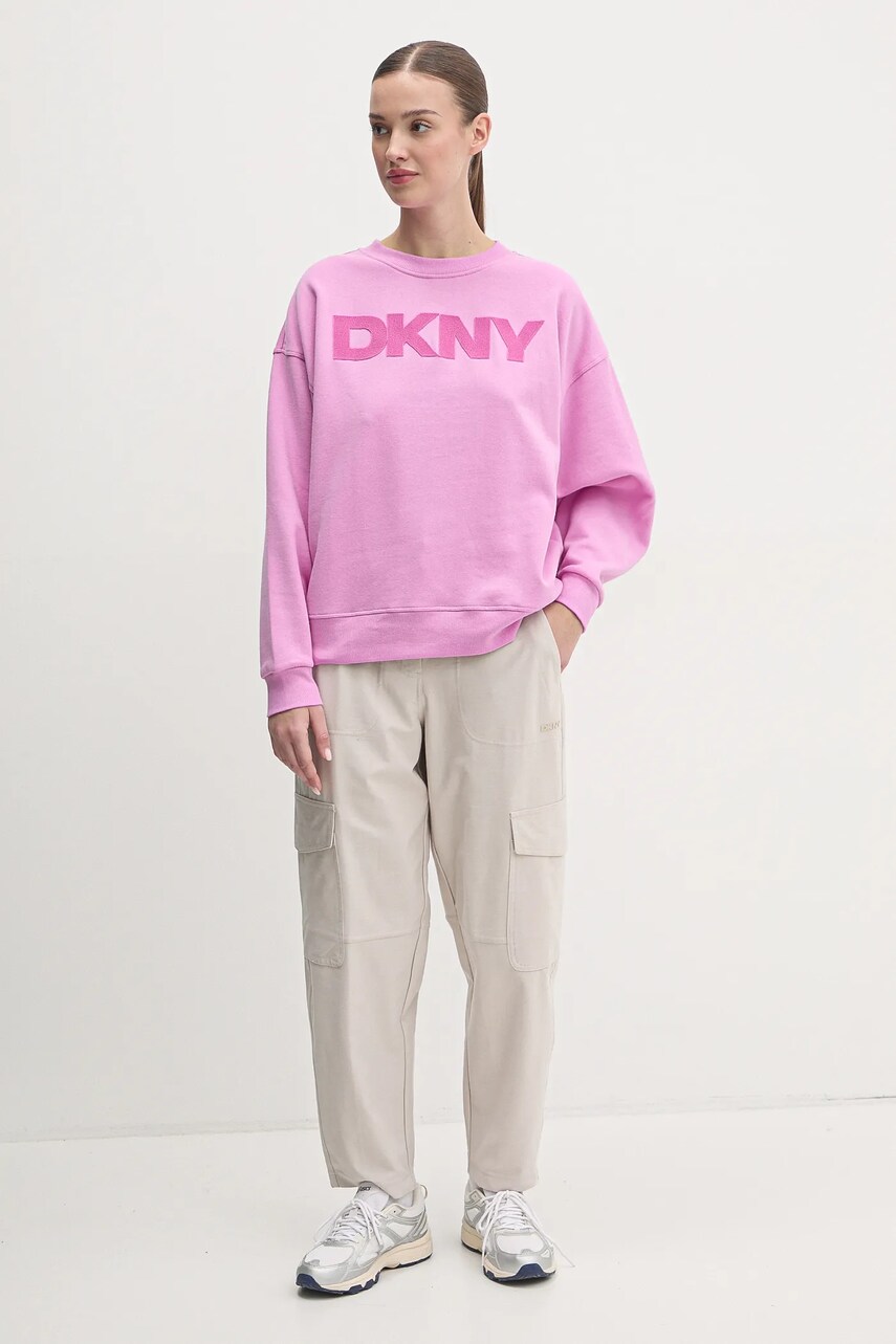 Кофта Dkny жіноча колір фіолетовий з аплікацією DP5T1140