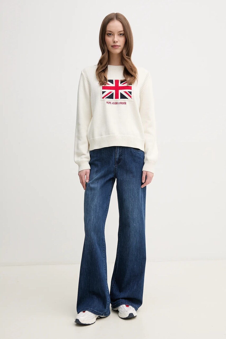Бавовняний светр Pepe Jeans NUNA жіночий колір бежевий  PL702293