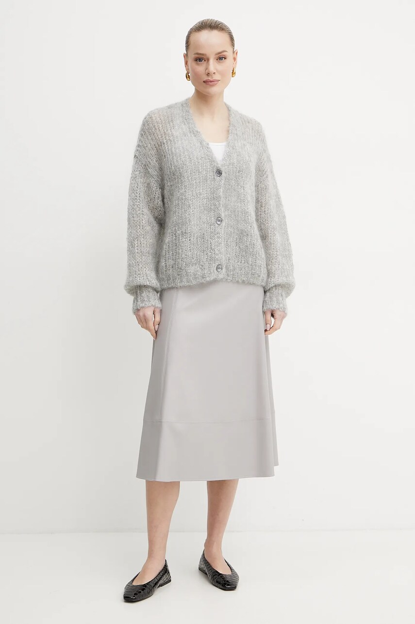 Вовняний кардиган Weekend Max Mara жіночий колір сірий 2515341031600