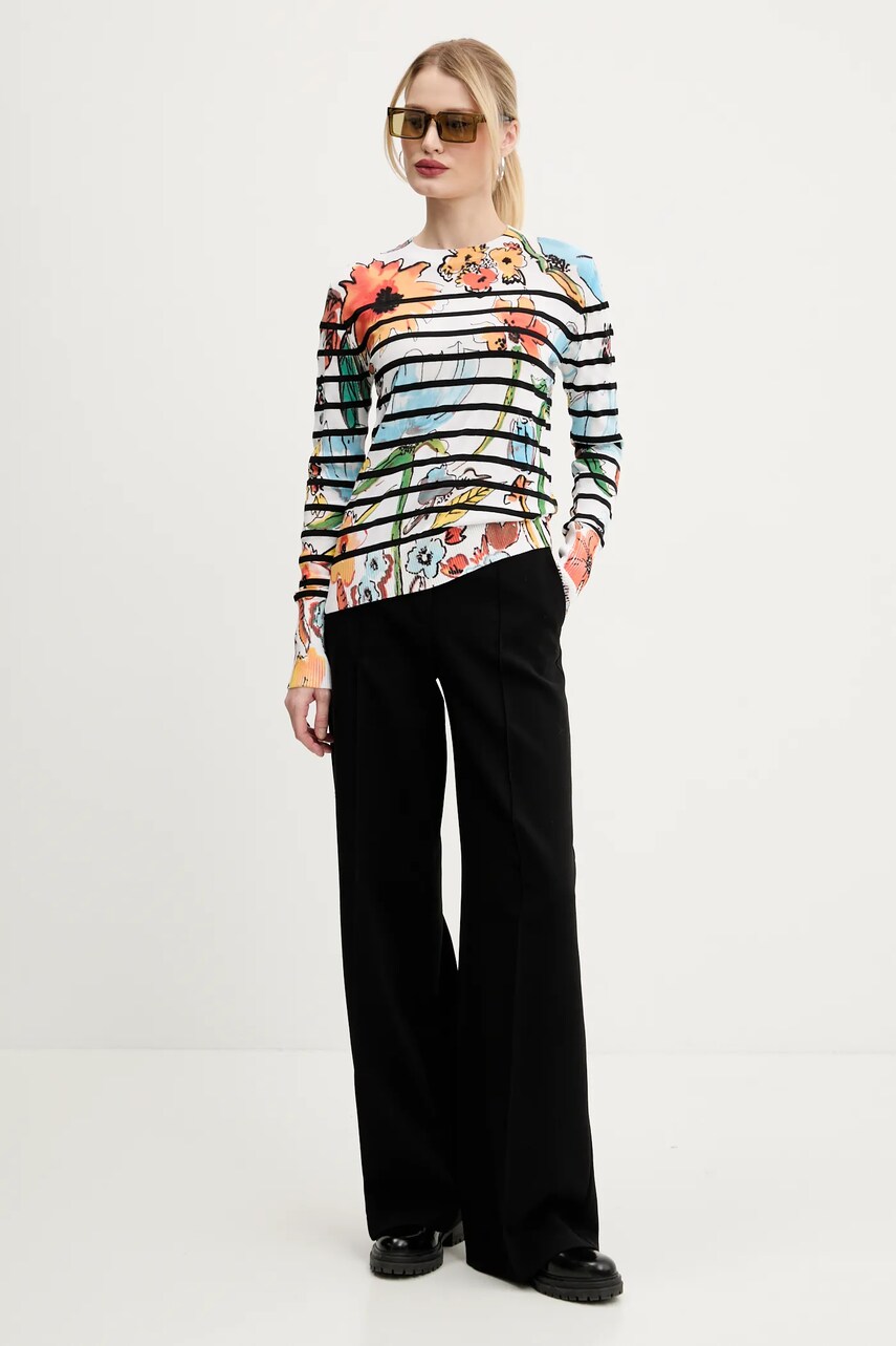 Светр Desigual LEKNES жіночий колір білий легкий 25SWJF21