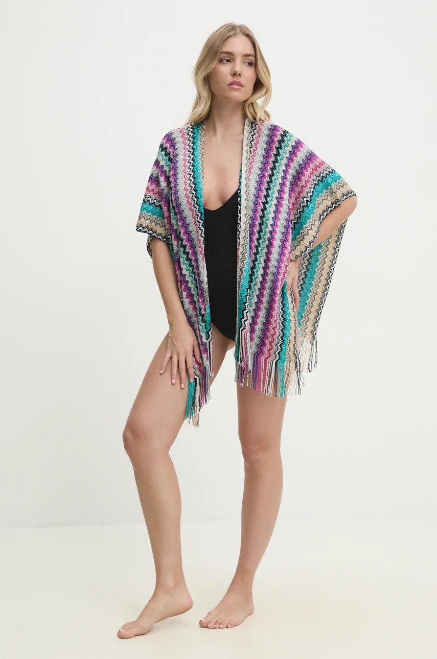 Пляжна накидка Missoni колір бірюзовий 5P2SVMD9973