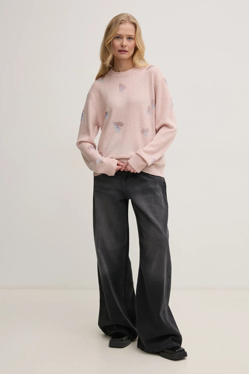 Светр з кашеміру ZADIG&VOLTAIRE колір рожевий легкий KWSW02772